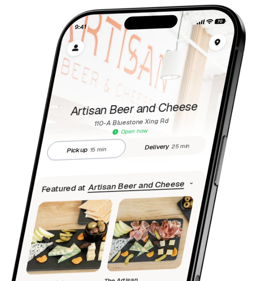 Artisan Beer and Cheese app preview