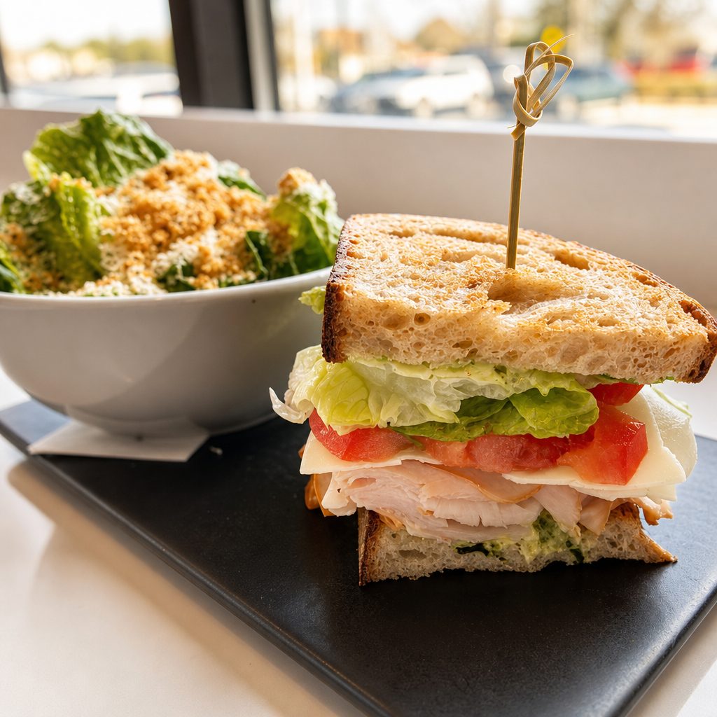 Small Salad and 1/2 Sandwich.